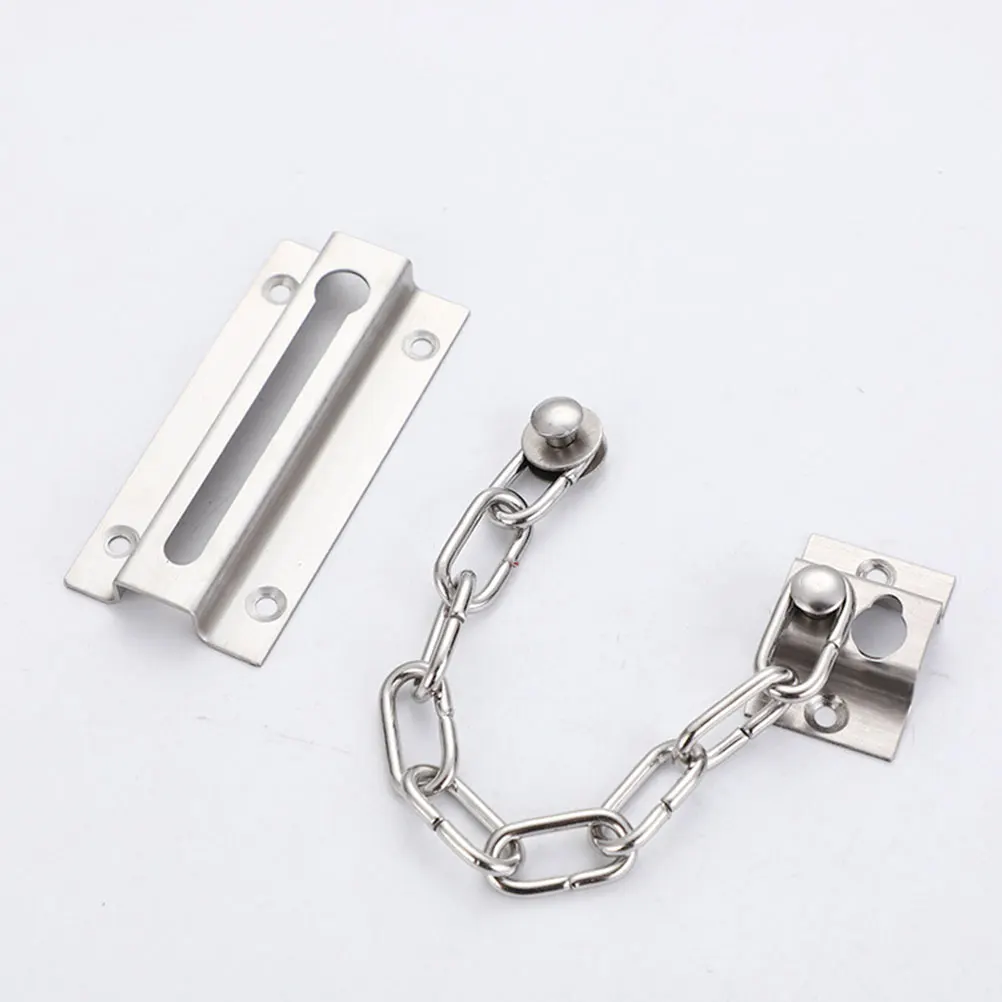 

1 set Door Chain Locks Heavy Duty Stainless Steel SecurityLatch Home Childproof Interior Safety Bolt Door Hook Latch