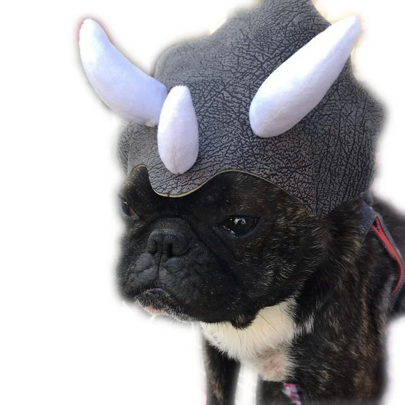 Triceratops Dinosaur Costume Hats For Cats Hat For Dog Dinosaur Triceratops Bulldog Hat Cap Dog Cap Pet Headgear Costume Dog Hat