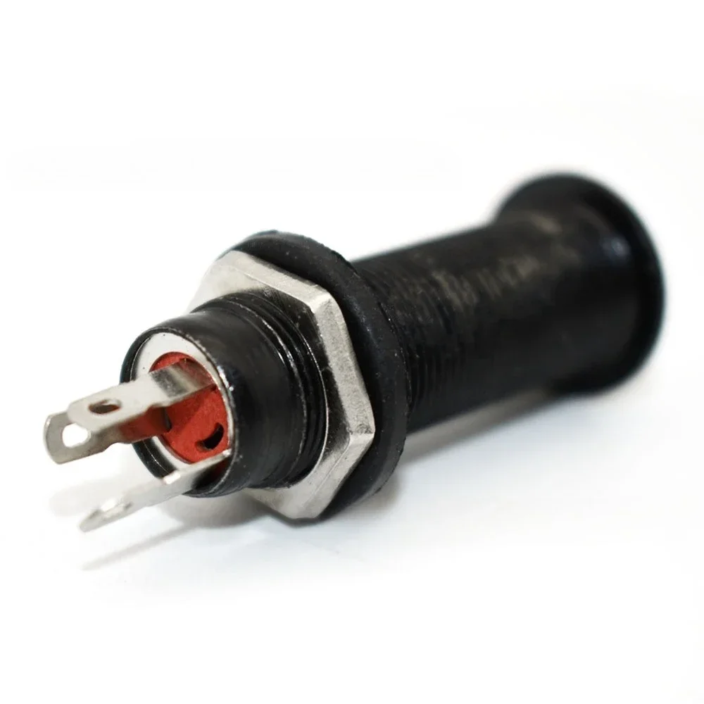Stable Connection Jack for Guitar/Bass, Straight Plug-in Design with Short Threaded Legs for Secure Wiring & Easy Install