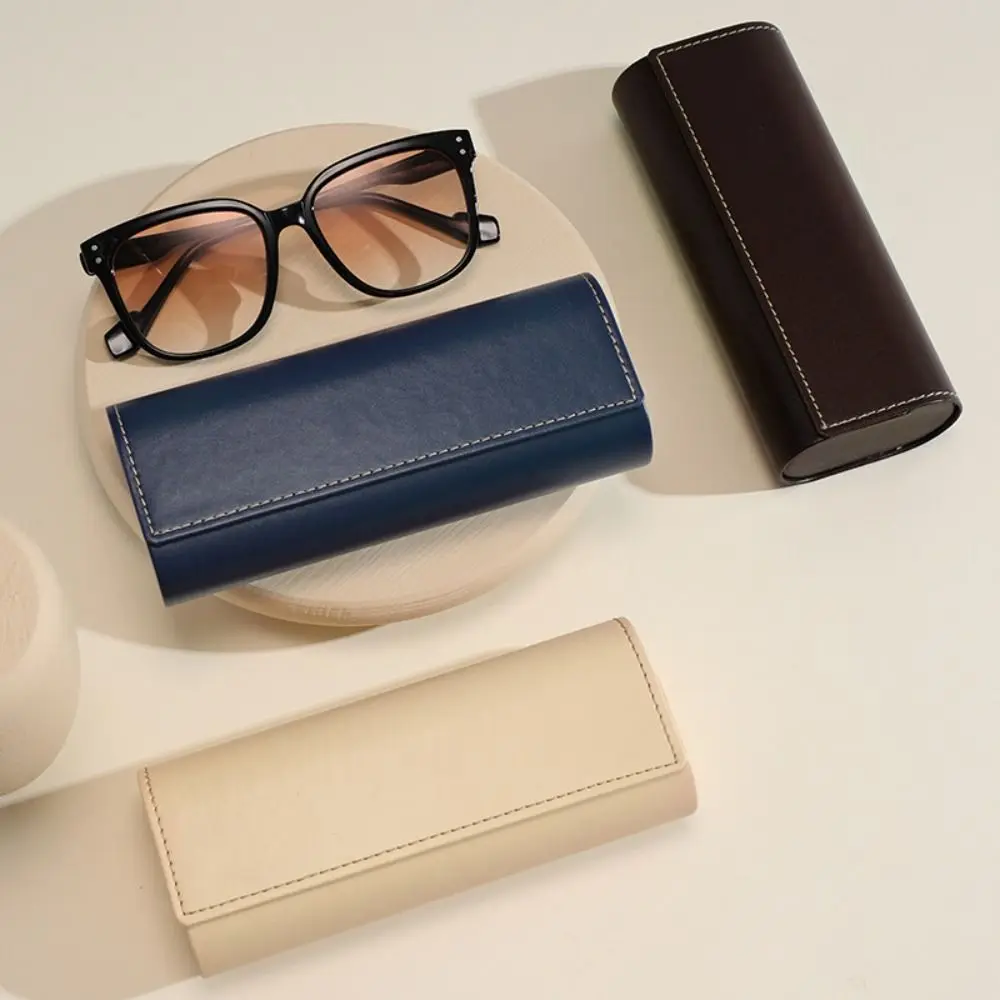 Leather Pu Glasses Case Large Capacity Dust-proof Glasses Bag Anti-lost Eyewear Protector Case Eyewears Storage Box Daily