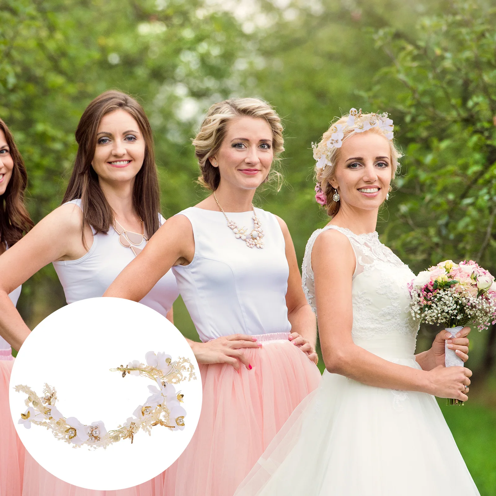 

Bridal Headband Flower Hair Accessories Korean Bride Wedding Headdress Dried Flowers