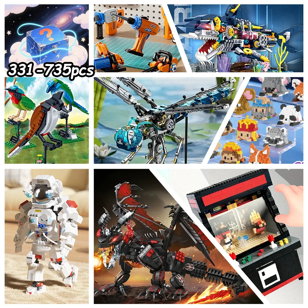 

Random building block blind boxes, over 200 styles, randomly dispatched. Every box you open offers a new experience