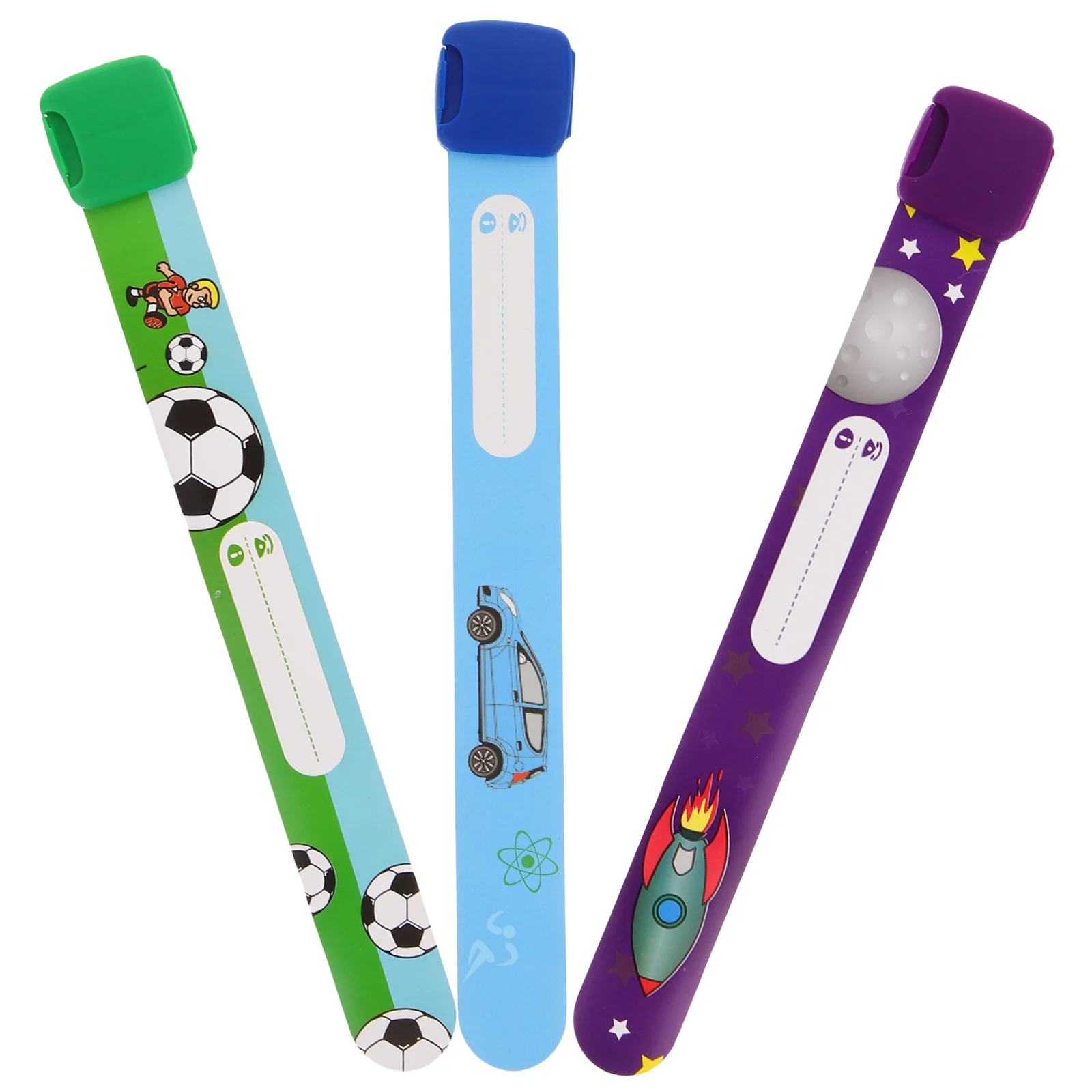 Braccialetti di identificazione per braccialetti di sicurezza per bambini da 3 pezzi per bambini Fasce per cinturini anti-smarrimento Cartoon riutilizzabili per bambini