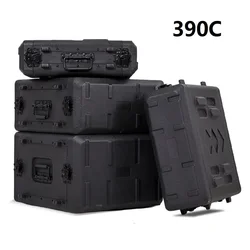 Flight Case Audio Amplifier Equipment Cabinet Tool Box Organizer Stage PE Plastic Microphone Storage Suitcase Professional