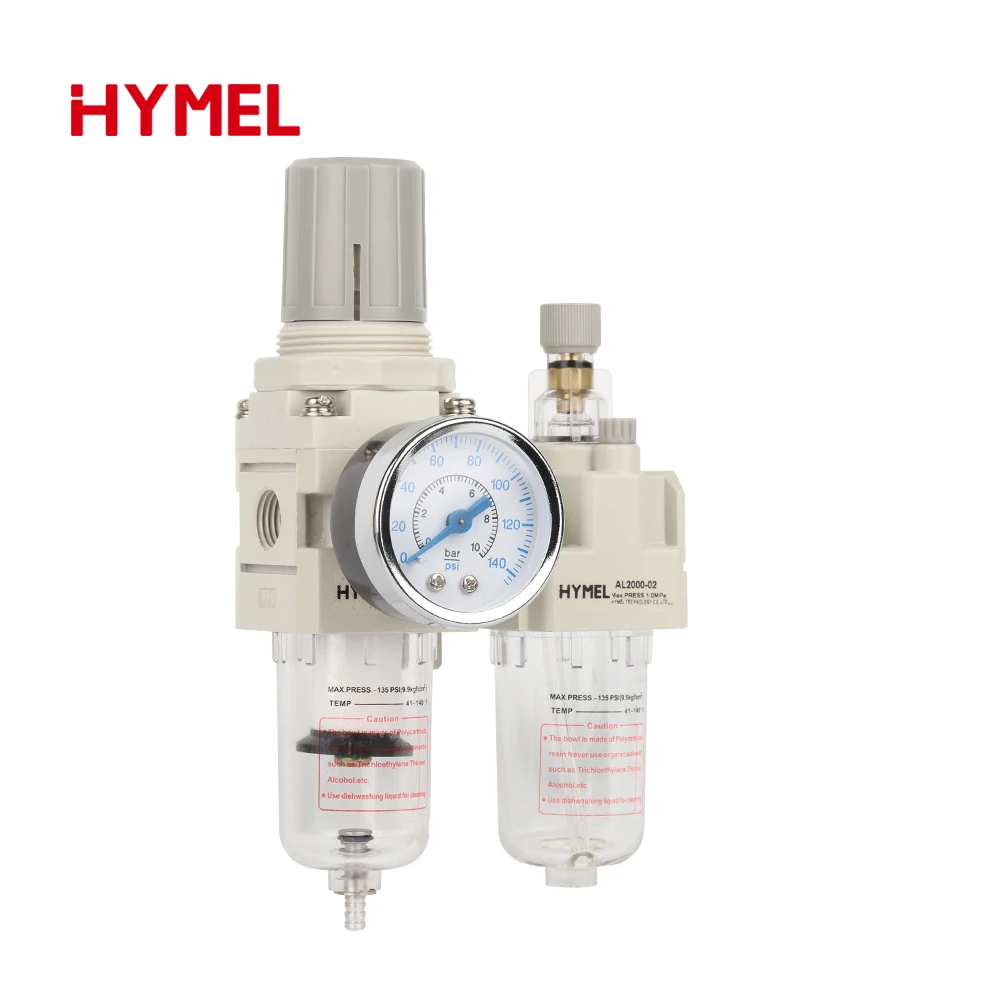 1/4 Pneumatic Compressed Air Compressor FRL FR.L Filter Regulator Drain Air Source Component Pneumatic Tool Tools AC2010-02