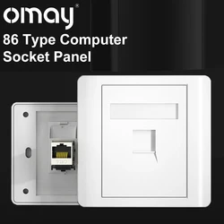 86 Socket wall panel CAT5/6/7/8 LAN module Pass through Rj45 cable port 1 hole 2 hole 3 hole 4 hole Keystone coupler White