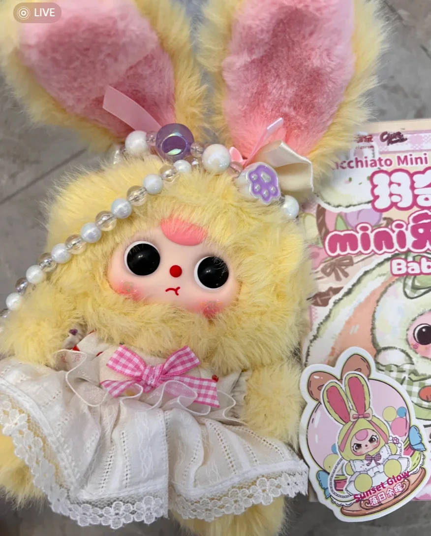 Echte Baby Drie Macchiato Mini Konijn Tas Serie Blind Box Schattige Pop Tas Collectie Desktop Ornament Mode Trend Cadeau