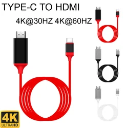 2M laptop Phone USB Type-c To HDMI TV HDTV 4K@30Hz 4K@60Hz 1080P Projection Same Screen Cable HD Conversion PC Computer   Unive