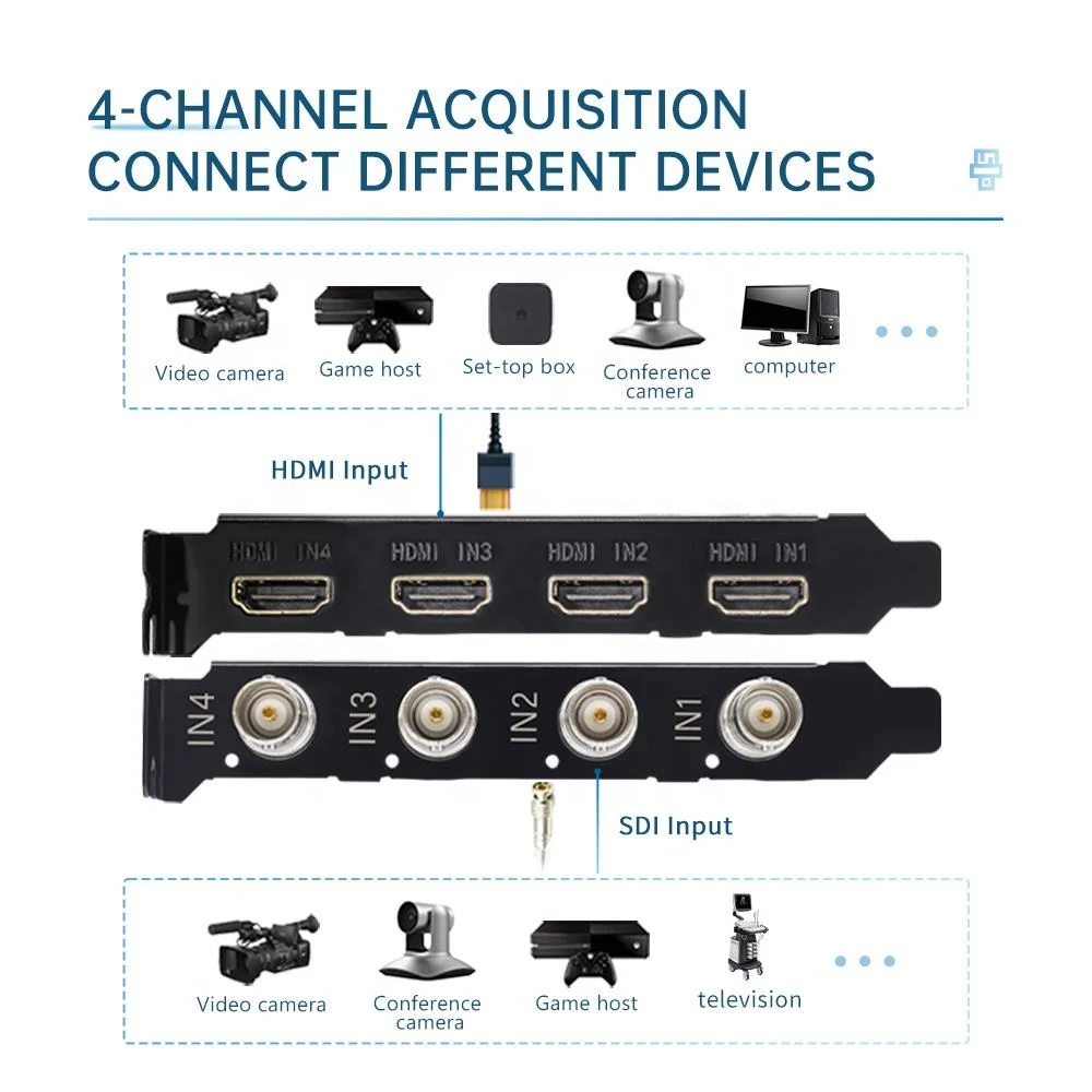 High-quality 1080p video capture card for video streaming media transmission, stable operation, video capture card