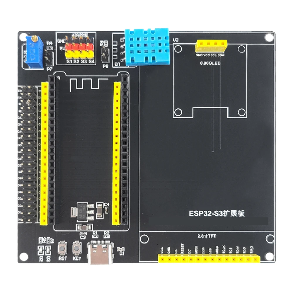 ESP32-S3-DevKitC-1 Entwicklungsboard-Kit mit 2,8 Zoll TFT LCD BT 2.4G WLAN-Modul 8MB PSRAM 16MB FLASH N16R8 42Pin CH340C TypeC