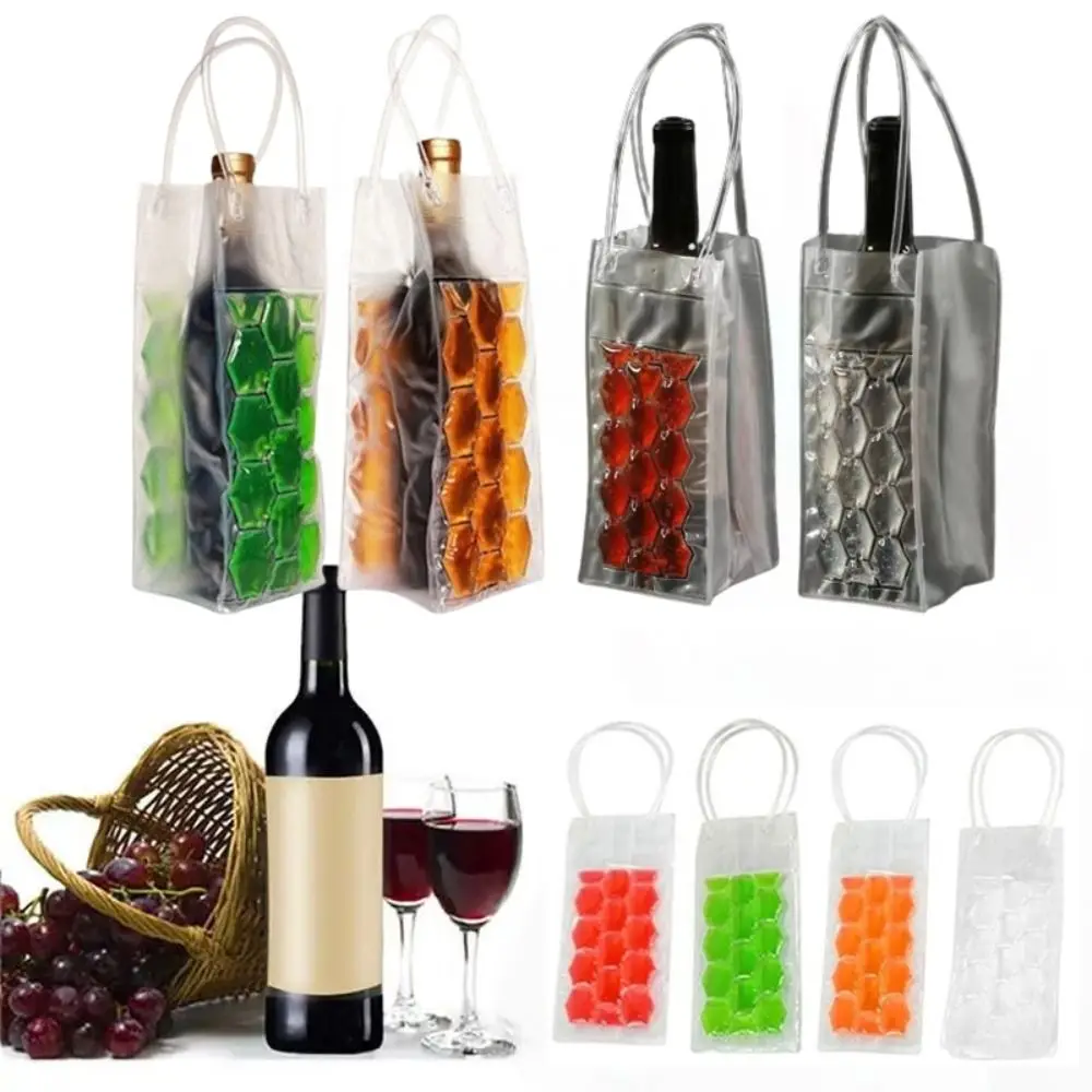 Wine Bottle Freezer Bag Portable Liquor Ice-Cold Tools Champagne Cooler Beer Cooling Gel Ice Carrier Holder With Handle