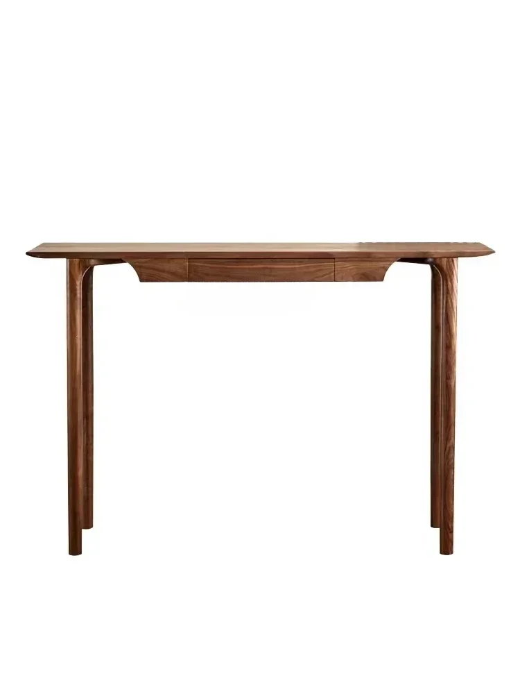 North America a Long Narrow Table Nordic Style Entrance Foyer Zen Narrow Table New Chinese Style Solid Wood Wall Console Tables