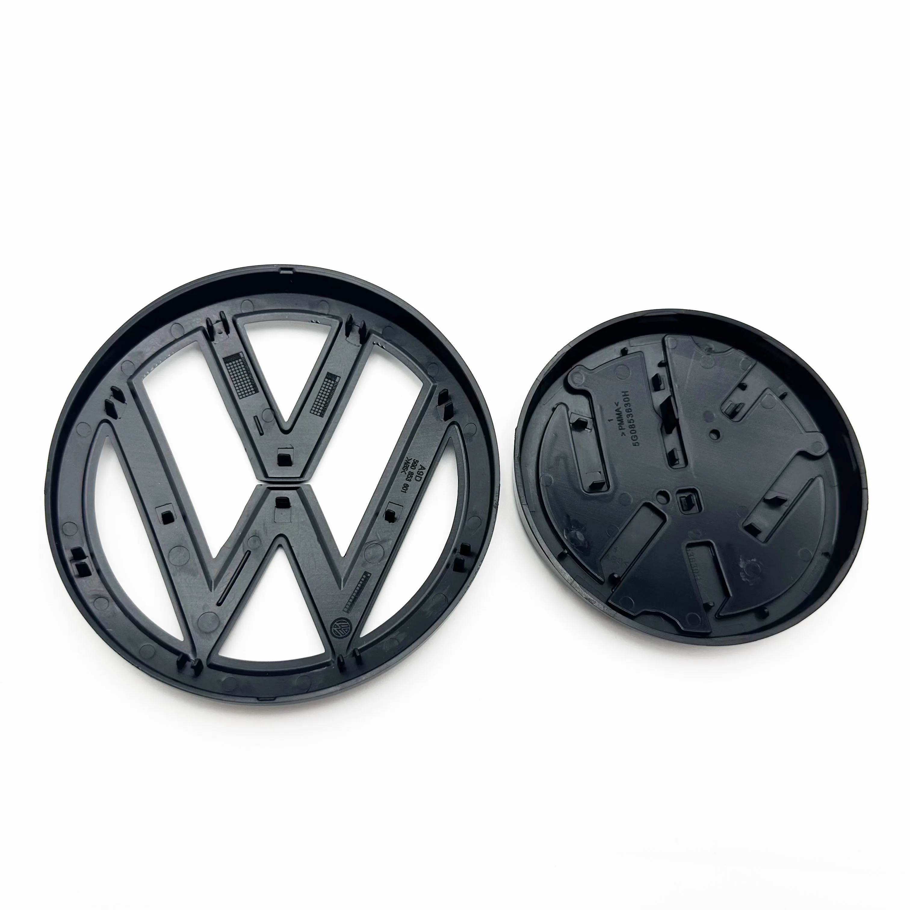 Gloss Black High Quality 138mm Front Grill Badge logo Accessories and 110mm Rear Trunk lid Emblem for Golf MK7