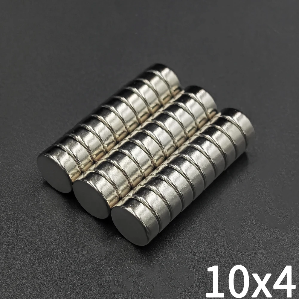 10/20/50/100/200/500 Pcs 10x4mm Powerful Magnets Neodymium Magnet For Fridge Small Magnets DIY Magnets For Fishing Circle Magnet