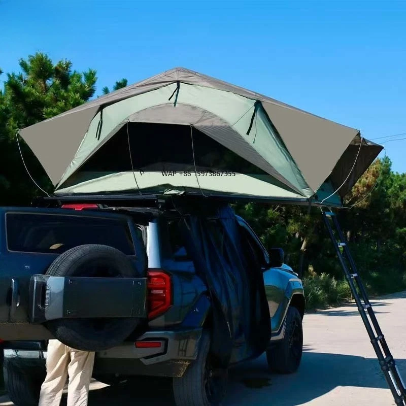 

Новая современная электрическая палатка-тент для кемпинга на крыше автомобиля/прицепа, мягкий корпус, всесезонная, водонепроницаемая, быстросборная, модель 2025 года