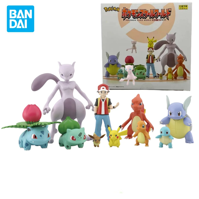 

In Stock Bandai Shokugan Pokémon Scale World Kanto Region1 Red Pikachu Ivysaur Anime Action Figure Toy Gift Model Collection