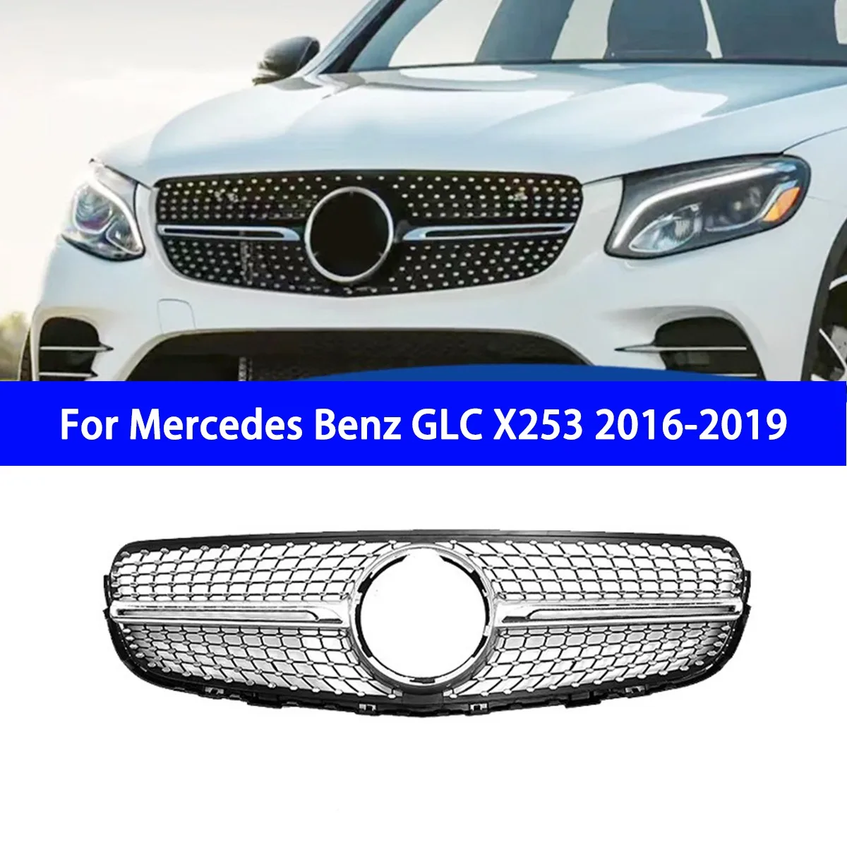 

Suitable for Replacing The Original Grille of The Mercedes Benz GLC X253 2016-2019 Starry Sky Model