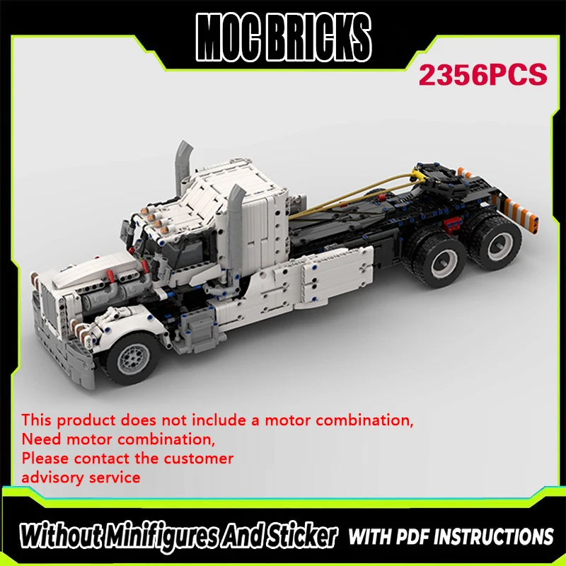 

Конструктор MOC: Модель городского автомобиля, американский тяжелый грузовик, модульная технология, подарки, праздничный набор для сборки, детские игрушки