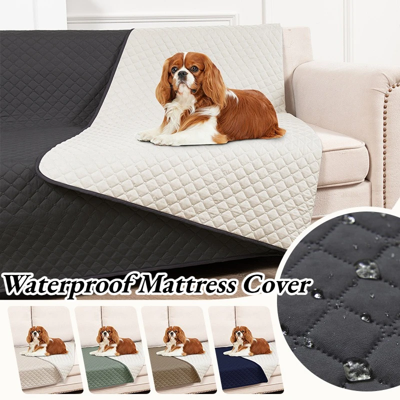 Grey Waterproof Dog Bed Covers Pet Blanket Sofa Pet Bed Mat,Mattress Protectors Car,Furniture Couch Cover for Cats Dogs