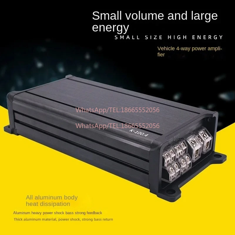 

Class D Car Amplifier 4 Channel 4x100w Digital Stereo Surround Active Passive Subwoofer Audio Player 12V Car Power Amplifier