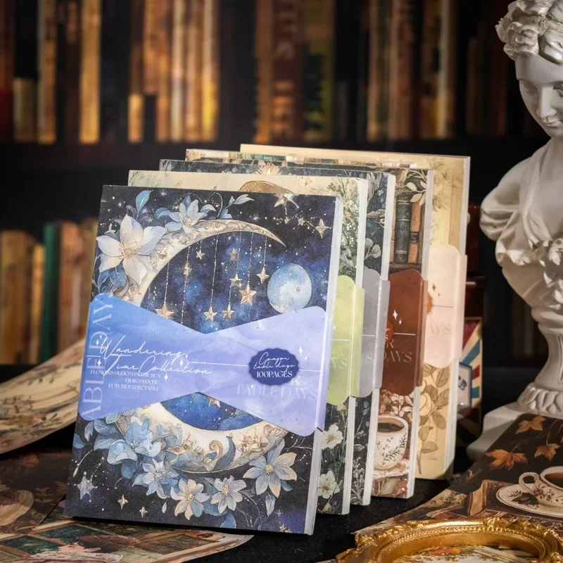 100 Piece Retro Paper Set 6 Unique Patterns from the Meandering Memories Collection A Must-Have for Handmade Journal Layering