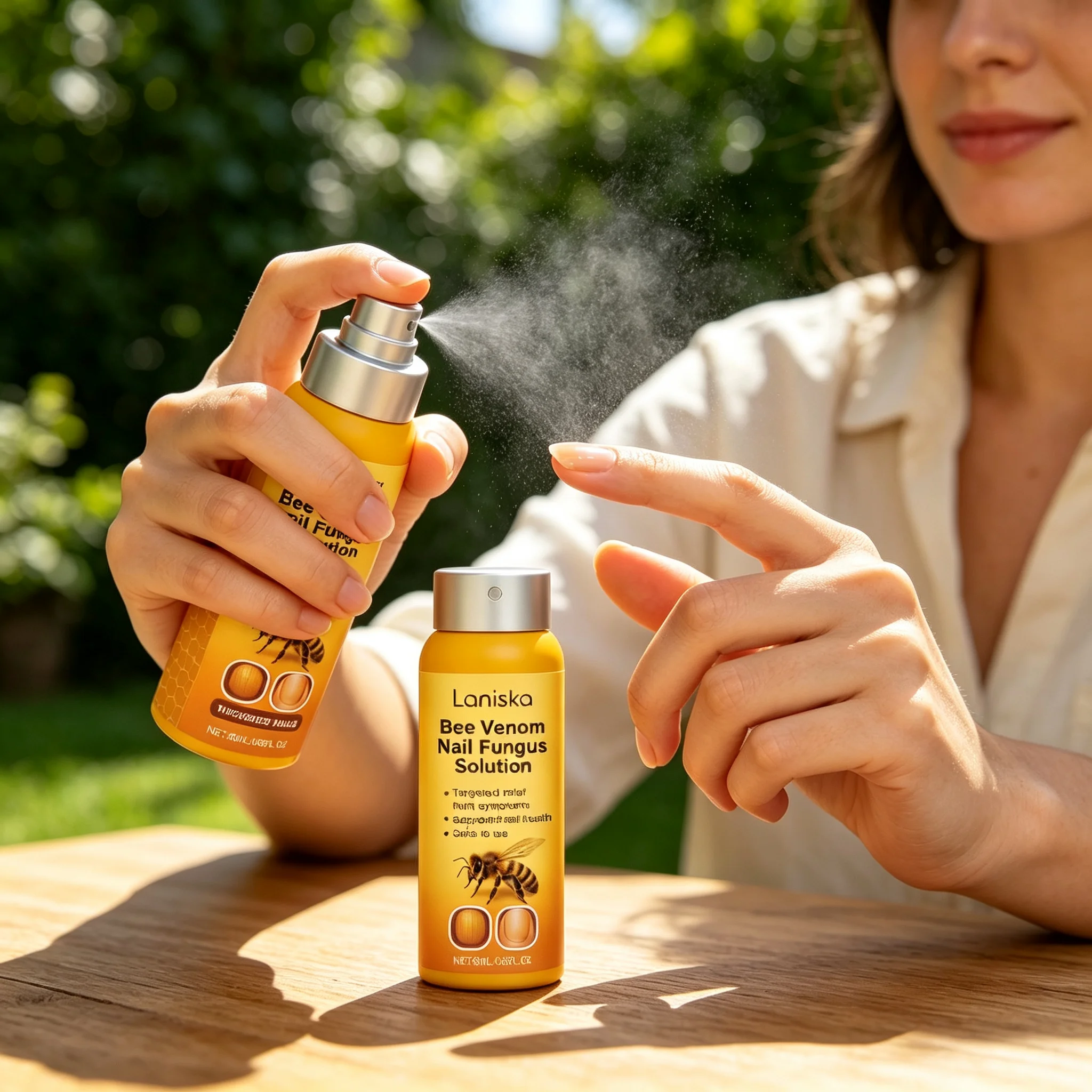 Laniska Bee Venom Hand and Foot Nail Care Spray Prevents Fungal Infections, Restores Nail Luster, Removes Gray Toes, Daily Use
