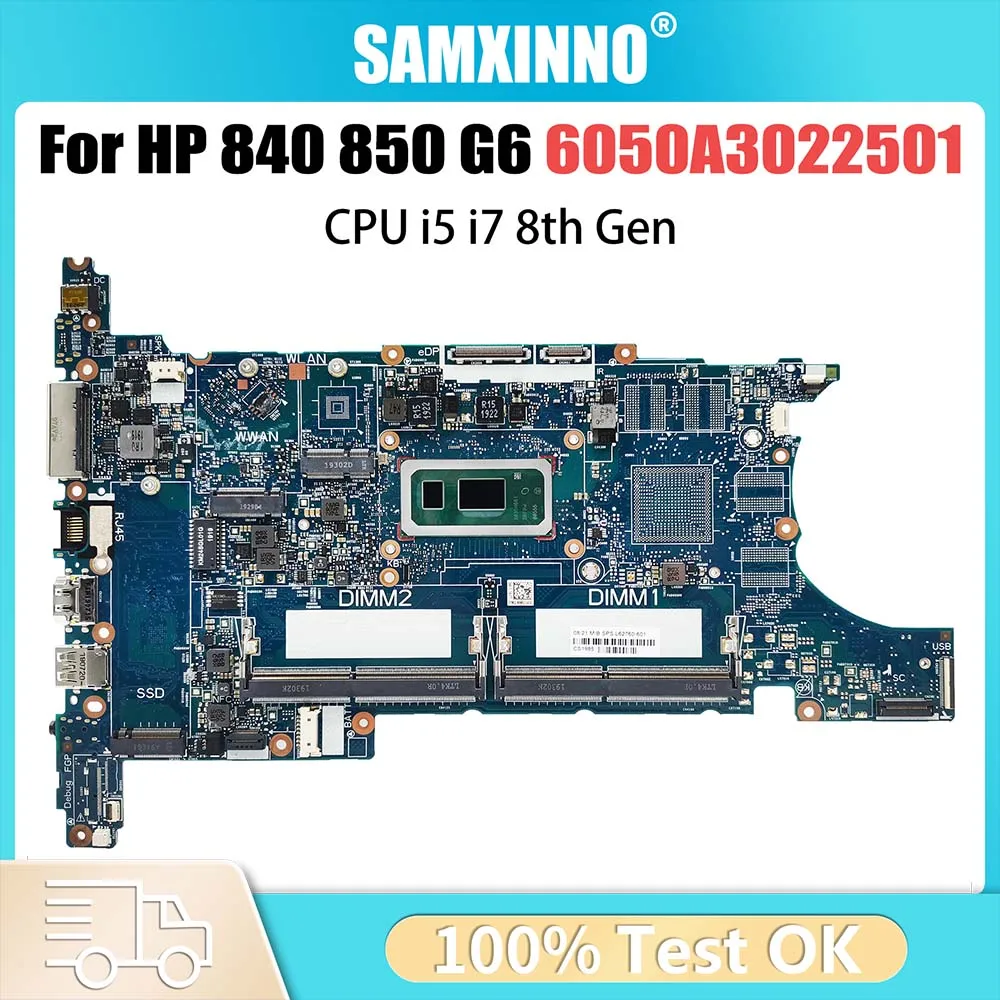 

Laptop Motherboard For HP 840 850 G6 L62760-601 L62757-601 L62759-601 Notebook Mainboard i5 i7 8th Gen 6050A3022501