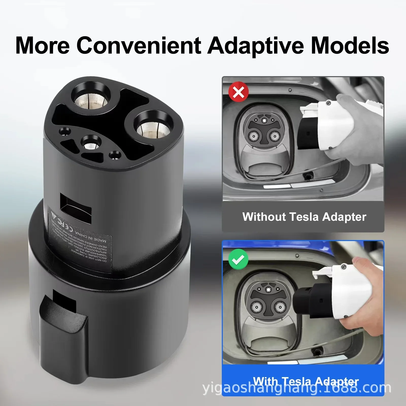 For Tesla EV Charger Adapter Electric Car Charging Connector For Tesla Model X Y 3 S SAE J1772 Type 1 To Adapter For Tesla EVSE