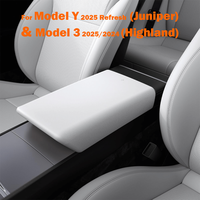 Center Console Non-Slip Armrest Cover Designed for Tesla Model Y 2025 Refresh (Juniper) & Model 3 2025/2024 Refresh (Highland) 