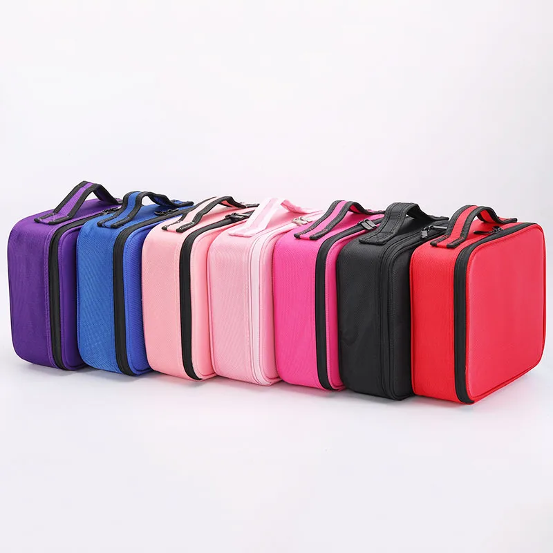 Female Beauty Makeup Organizer Lipstick Brush Storage Box Nail Tool Suitcase Women Cosmetics Bag Profession Makeup Case