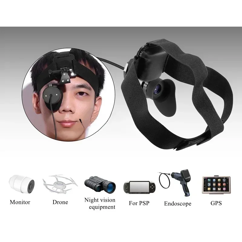 Wearable Head Mounted Display 90-Inch/80-Inch Effect for Security Monitors FPV Aircraft Models