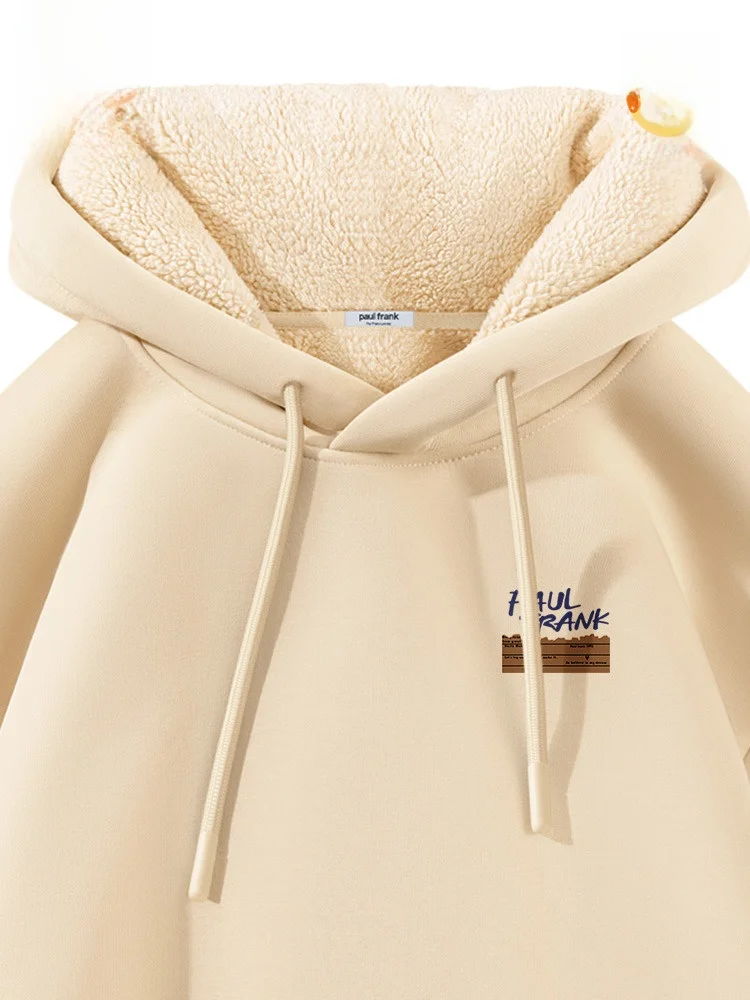 

Men's Hoodie Winter Warm Fce Loose Fit Comfortable Cotton Polyester Blend Long Sve Printed Sweatirt