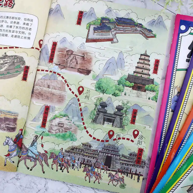China on The Silk Road, Comic Storybooks, Extracurricular Reading Books for Elementary School Students, Grades 3, 4, 5, and 6