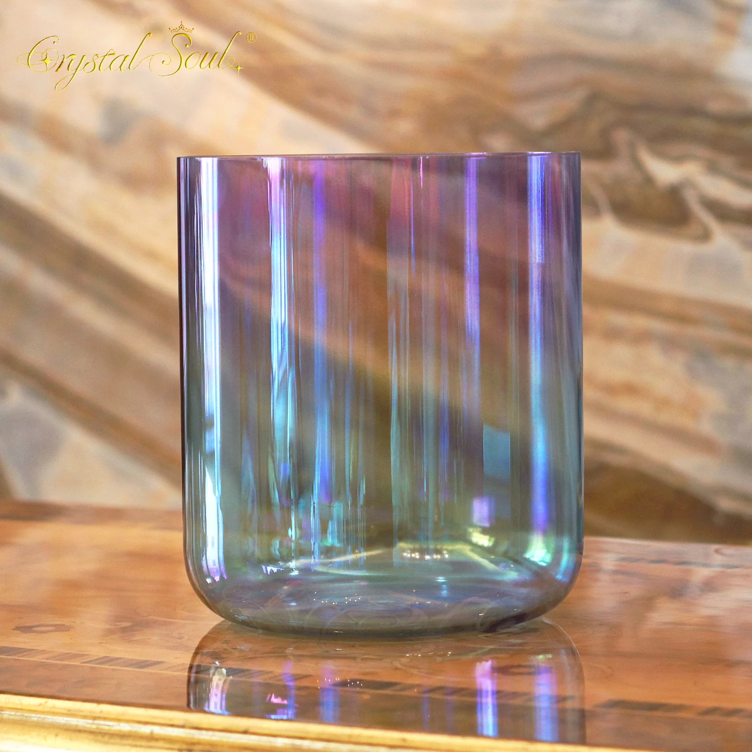 Crystal Soul Blue Purple Gradient Clear Alchemy Crystal Singing Bowls Unique Design Color Scheme Support Customization - Image 4