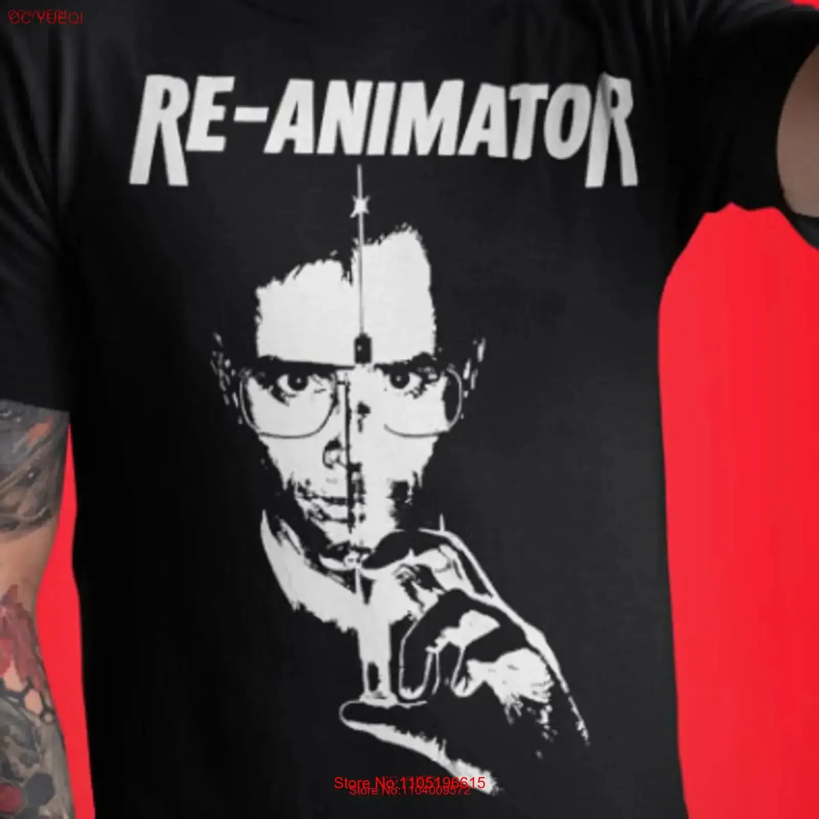 Reanimator Lovecraft Classic Horror Movie Re animator T Shirt 246 vintage Washed homme Stretched Comfortable Breathable Soft