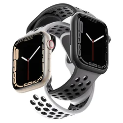 Strap For Apple Watch band 44mm 40mm 49mm 45mm 41mm 42mm 46mm Silicone bracelet correa iWatch Series 8 SE 7 6 4 5 3 9 Ultra 2 10