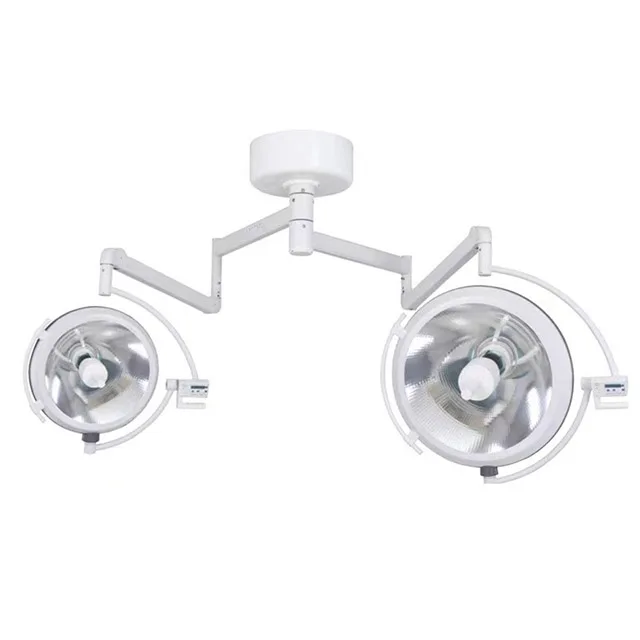 

Luxury Double Dome Surgical Lamp OT Ceiling Light Integral Halogen Reflection Shadowless Operation Dental Use Metal Material