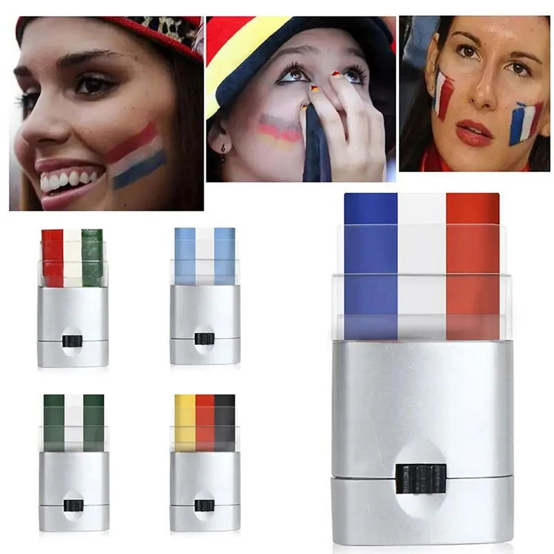 Country Flag Body Painting Football Party Face Tattoo Colored Pigment Pen Washable Adult Kid Party Favors Makeup Soccer Euro