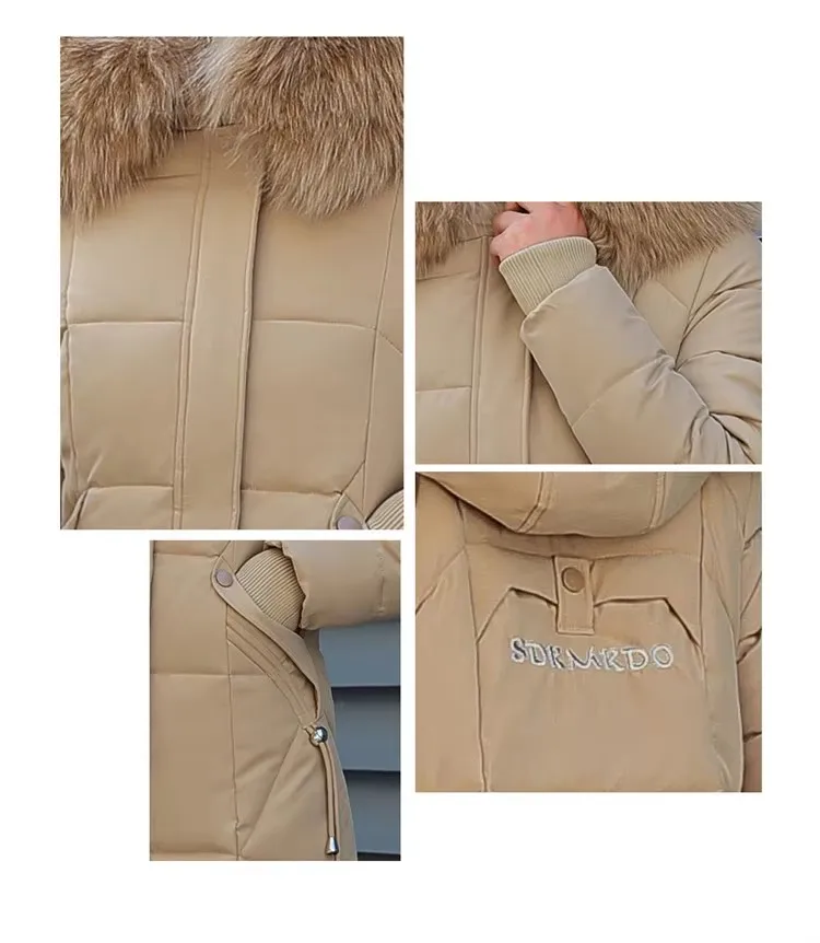 Plus Size Loose Down Cotton Coats Womens 2024 Winter Jacket Casual Hooded Cotton-Padded Coat Female Long Winter Puffer Parkas