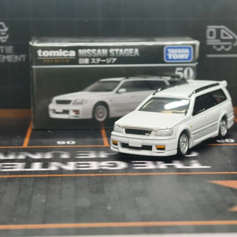 Original Takara Tomy Tomica Premium No.50 Nissan Stagea Station Wagon 1/64 Diecast Alloy Mini Car Collectible Gift For Boys Kids