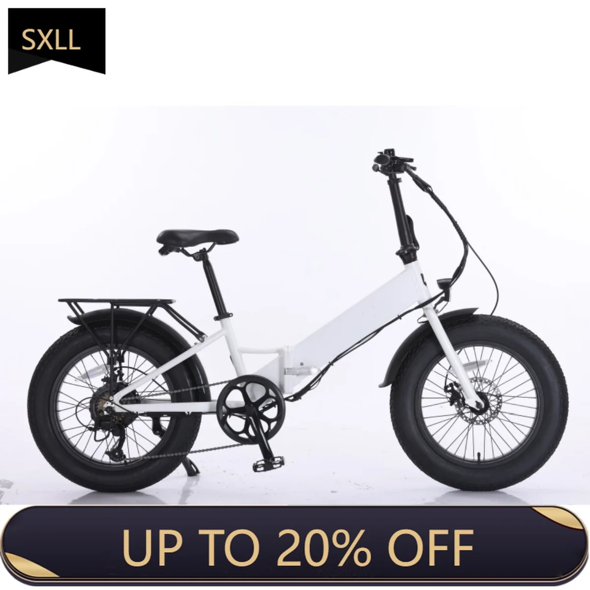 

SXLL 20 inch 4.0 fat tire folding electric bike cross-border e-commerce export full suspension lithium battery popular in Europ