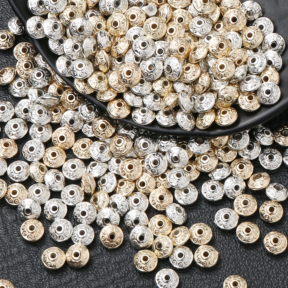 100 Stück 6mm Flache Runde CCB-Perlen Frisbee-Form Acryl Lose Abstandsperlen für DIY Armband Halskette Ohrringe Herstellung Zubehör – Detail 6