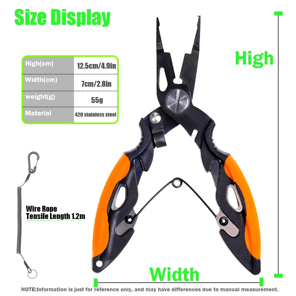 New Multifunctional Fishing Pliers Accessories 420 Stainless Steel Body Scissors Line Cutter Hooks Remover Outdoor Fishing Tools