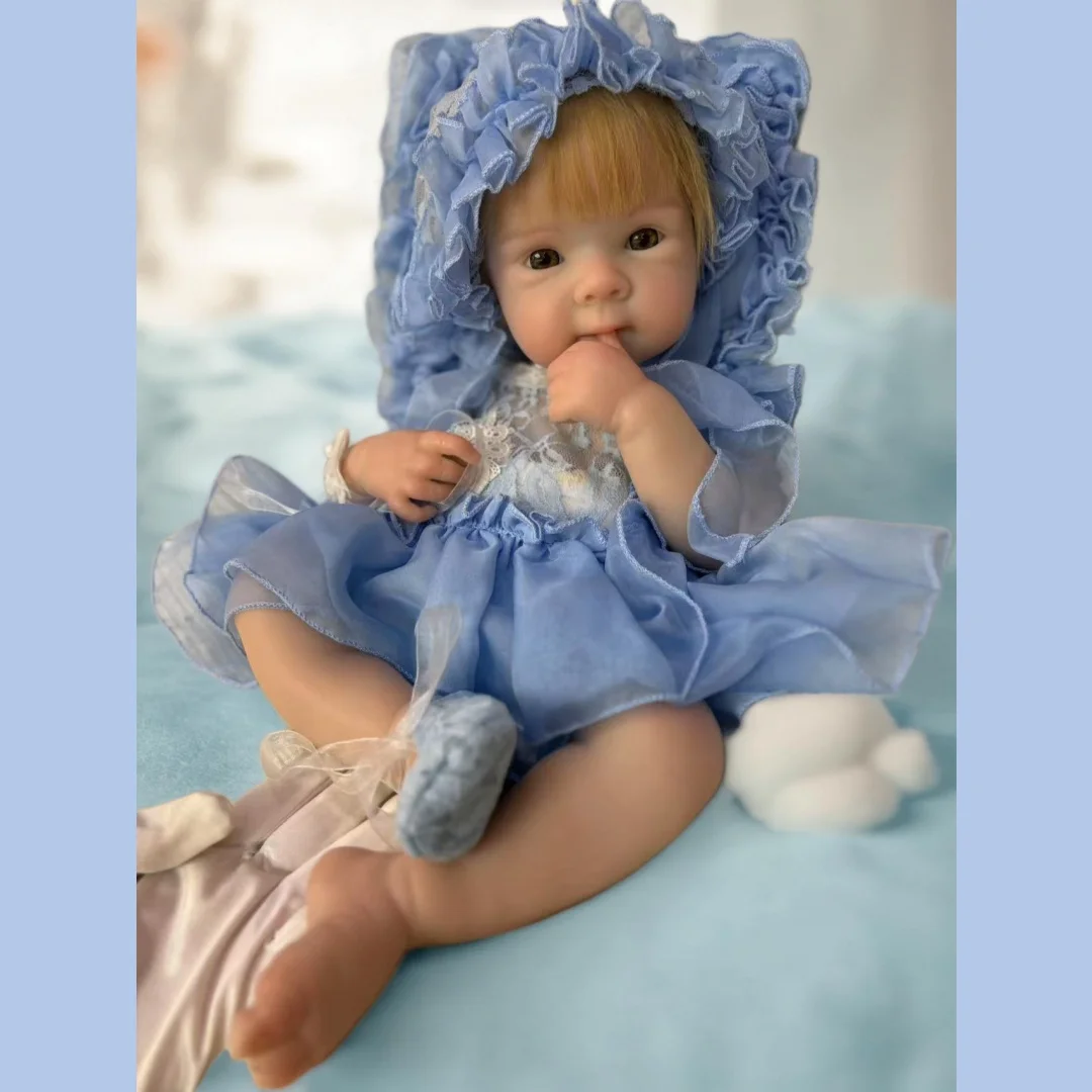 18 pouces peut ouvrir la bouche cheveux enracinés belle Bettie Silicone souple Bebe Reborn fille poupée réaliste nouveau-né fille poupées meilleur cadeau