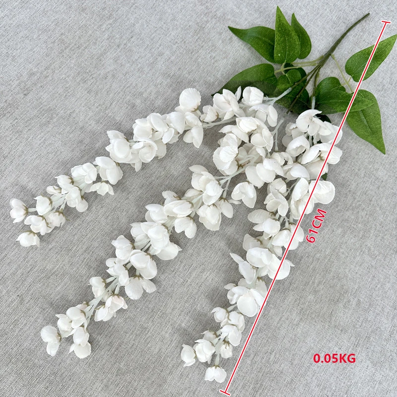 سلسلة زهور الوستارية الاصطناعية المعلقة لحفلات الزفاف ، ترتيب الزهور الخلفية ، نباتات كرمة وهمية ، ديكور المنزل ، 61 *