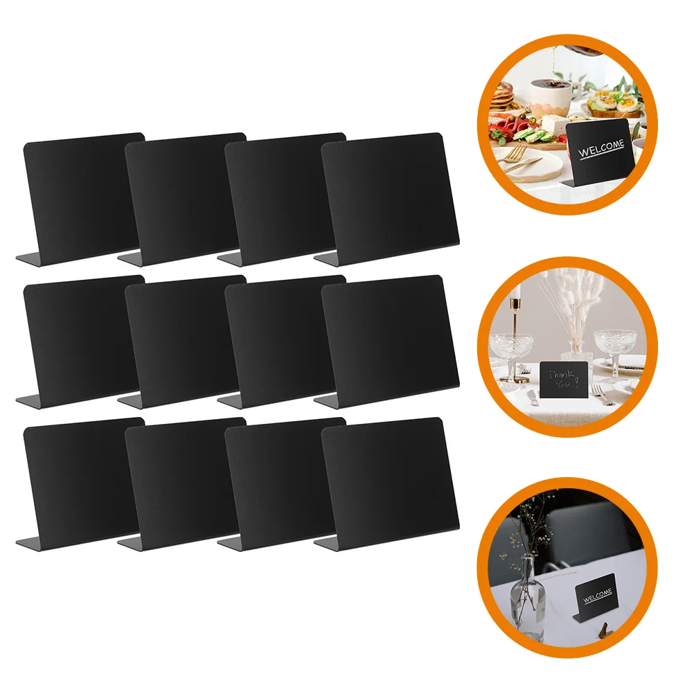 

12pcs Desktop Blackboards Pvc Chalkboards For Menu Signs Writing Message Decorative Display Multifunctional Price Boards