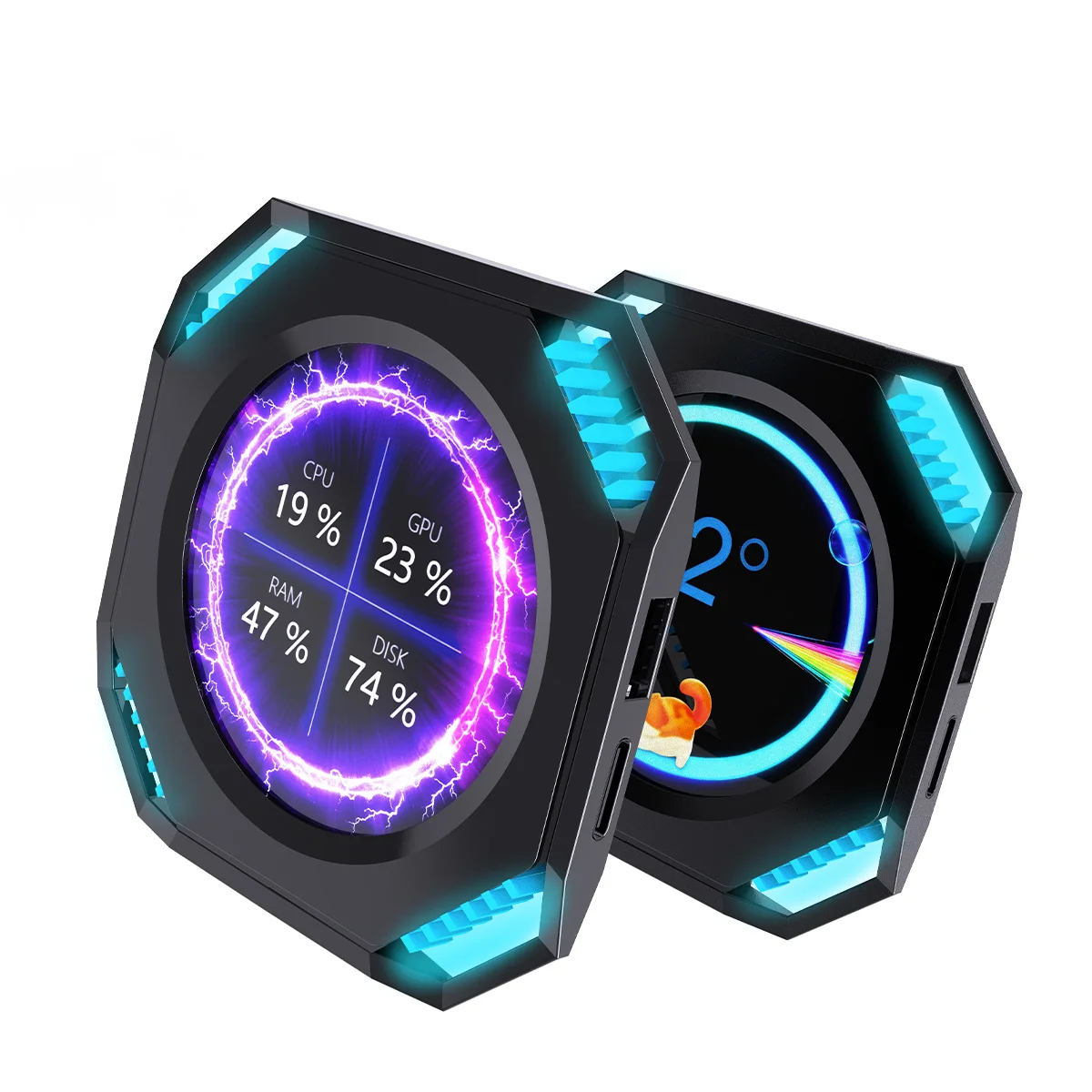 2.1-inch chassis secondary screen connected via a single USB cable without the need for an HDMI cable. The secondary screen of t