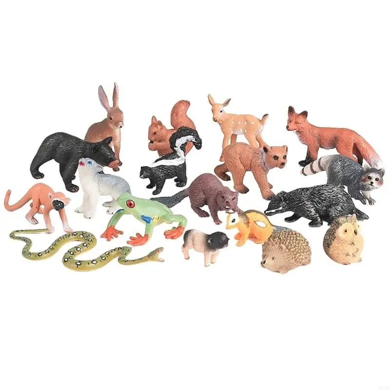  Natural Habitat Animal Replicas Bundle Plastic Educational Simulation Figures Set