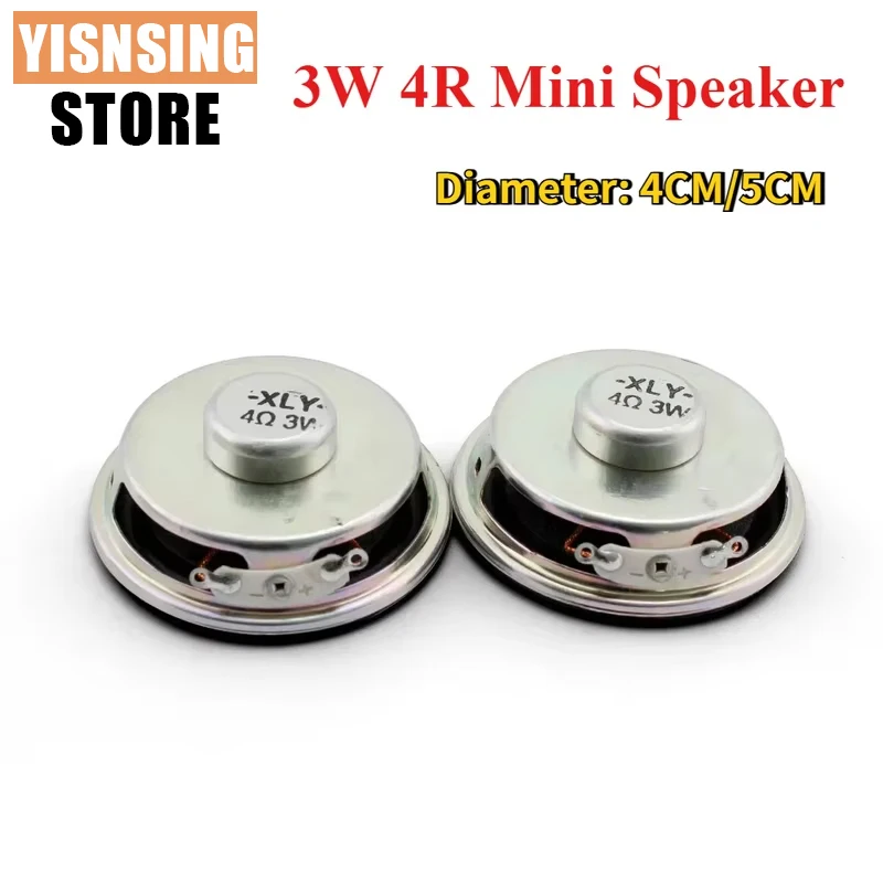 2pcs 3W 4R Speaker Diameter 4CM/5CM Mini Amplifier Loudspeaker 3 Watt 4 Ohm 40mm 50mm Speakers for Arduino