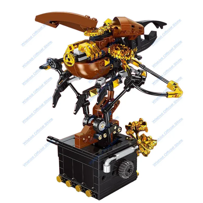 

JD012 440 шт. механический набор для сборки жуков, серия насекомых, STEM, образовательные блоки, подарок для детей и взрослых